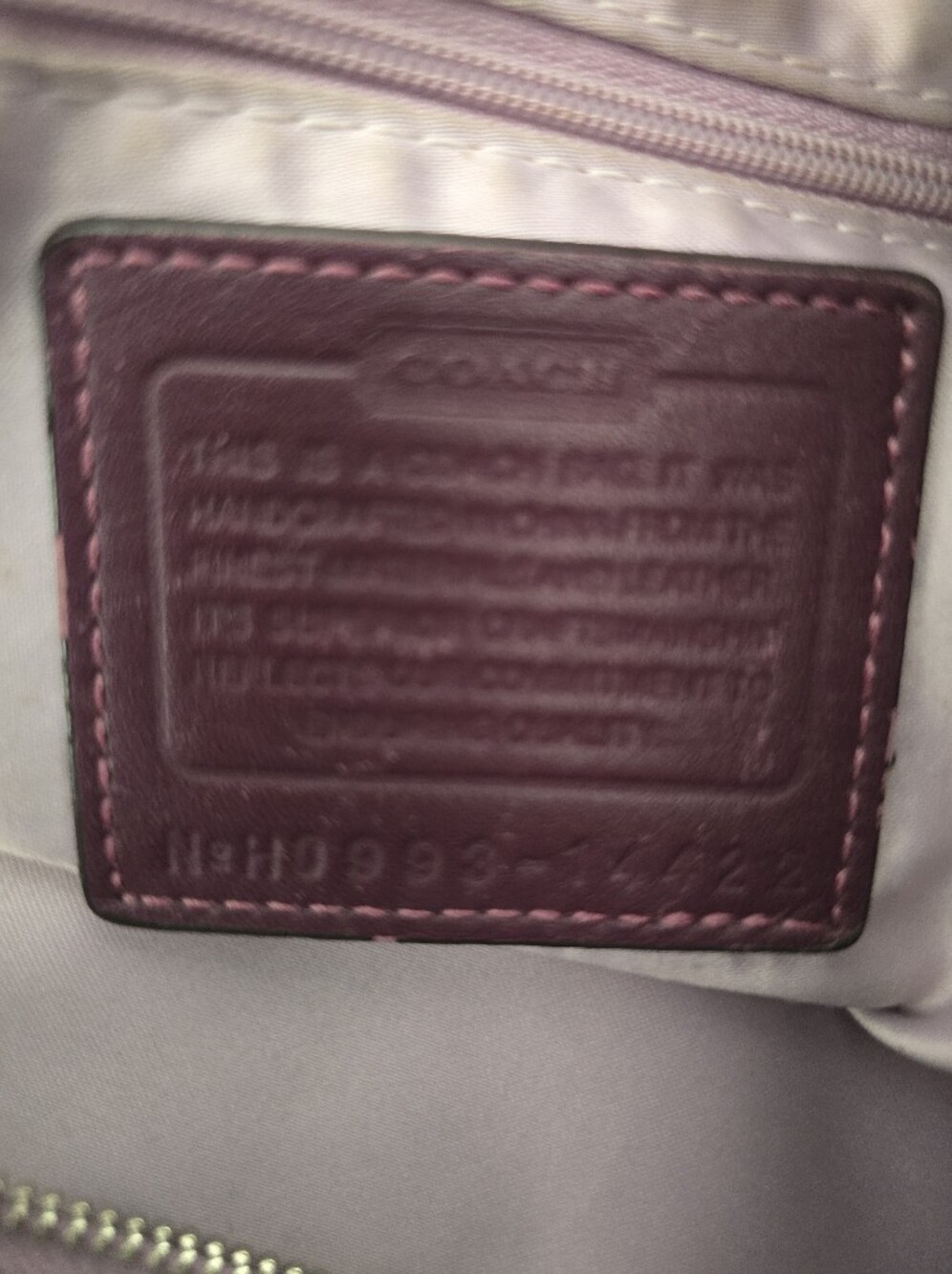 Coach Penelope Magenta Shoulder Signature Canvas Tote Bag 14422 - Picture 8 of 12